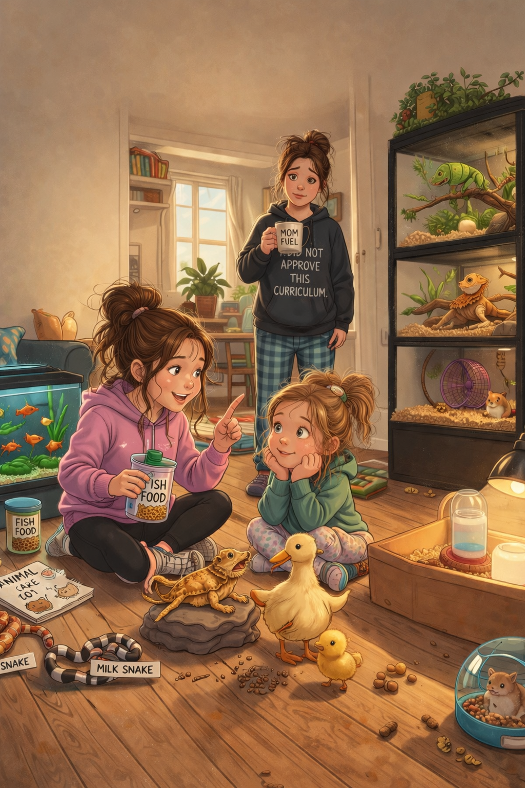 My Kids Started Teaching Each Other… and Now We Apparently Run a Petting Zoo